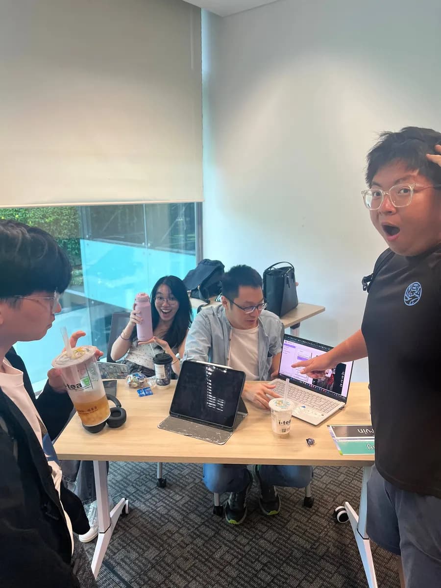 Lodgers reacting to a live demo on demo day